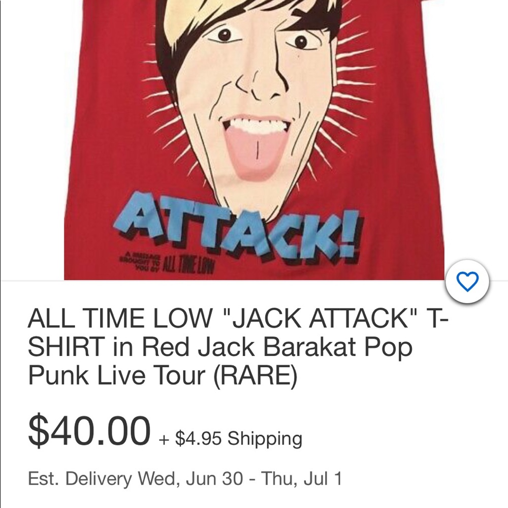 SIGNED All Time Low Jack Attack shirt ⚡️